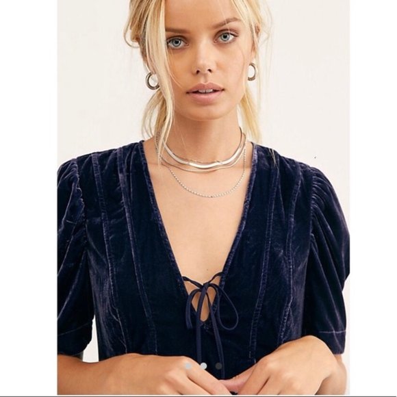 Free People Adelle Velvet Tunic Dress - Picture 2 of 8